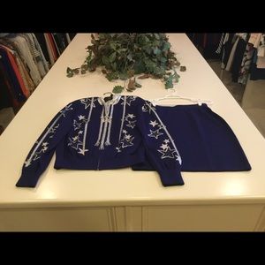 St John Evening Suit - Purple, Silver, Star